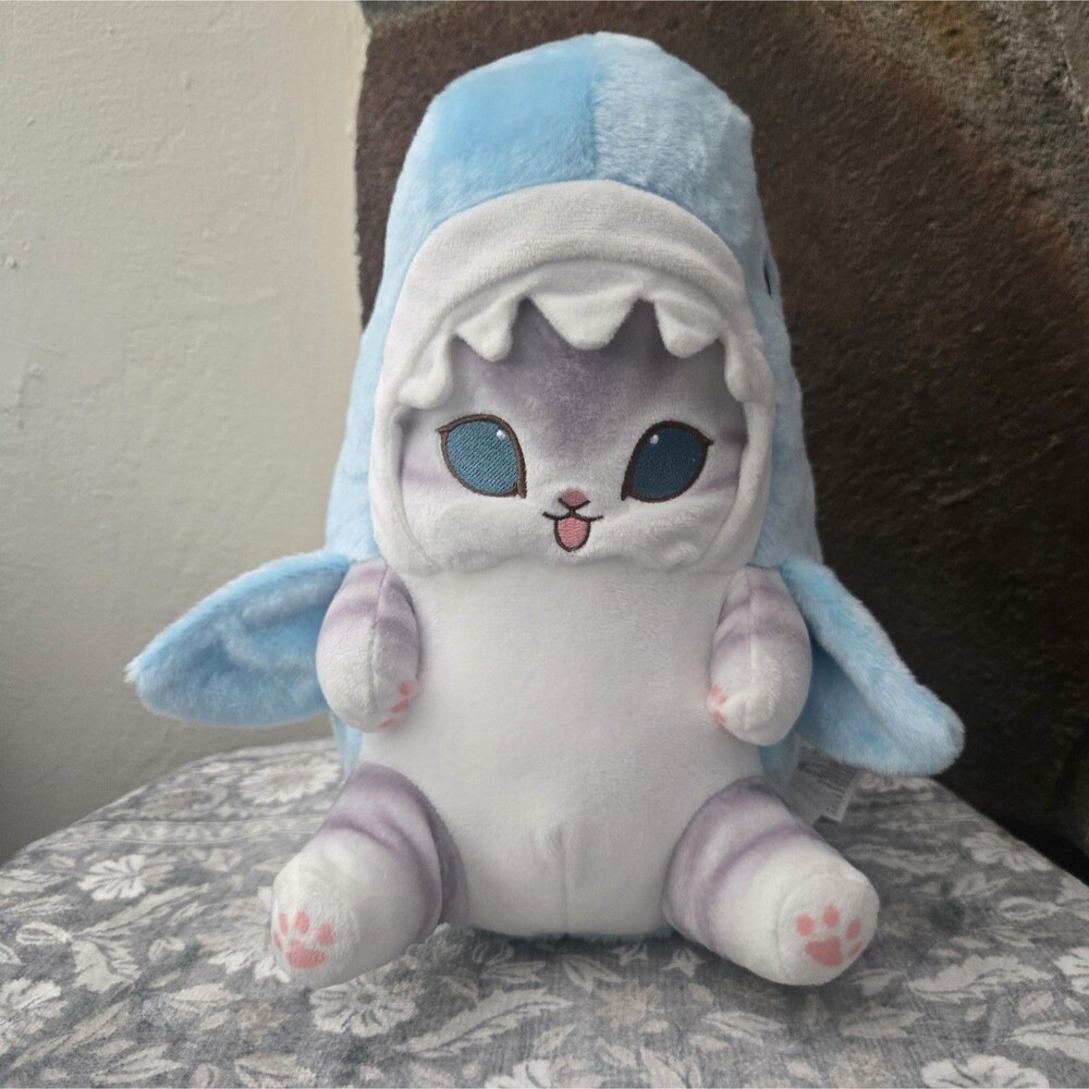 NWT Mofusand Big Pastel Shark Meow Big Plush Doll Toy 28cm from Japan 2025